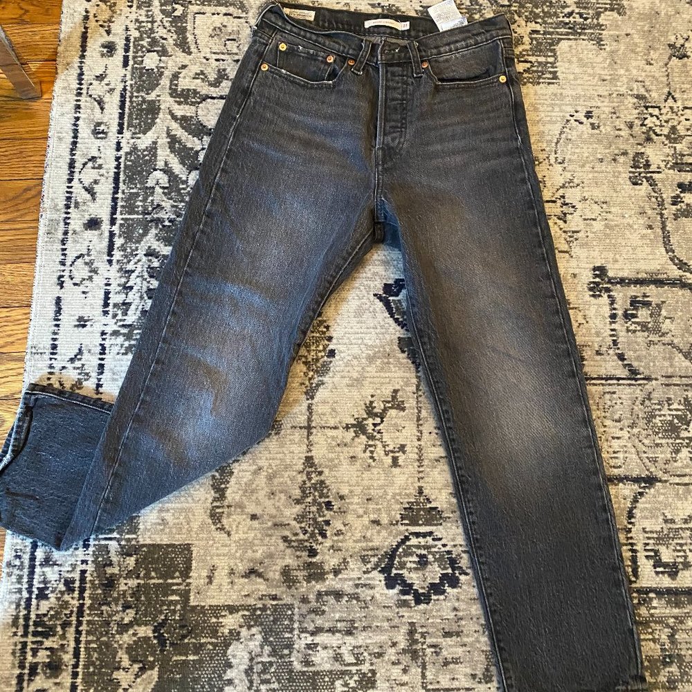 Levis Wedgie Gray Straight Leg Jeans